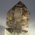 Black Rutile Smoky Quartz Polished Point ~42 x 30mm