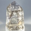 Black Rutile Smoky Quartz Polished Point ~5 x 3.25cm