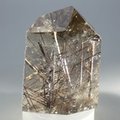 Black Rutile Smoky Quartz Polished Point ~5 x 3.75cm