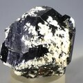 RARE Black Tourmaline Mineral Specimen with Cleavelandite ~47mm