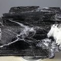 Black Tourmaline with Cleavelandite Mineral Specimen ~80mm