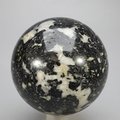 Black Tourmaline with White Quartz Crystal Sphere ~64mm