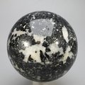 Black Tourmaline with White Quartz Crystal Sphere ~65mm