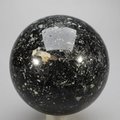 Black Tourmaline with White Quartz Crystal Sphere ~65mm