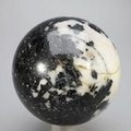 Black Tourmaline with White Quartz Crystal Sphere ~65mm