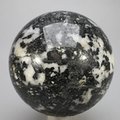 Black Tourmaline with White Quartz Crystal Sphere ~68mm