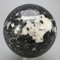 Black Tourmaline with White Quartz Crystal Sphere ~69mm