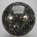 Black Tourmaline with White Quartz Crystal Sphere ~70mm