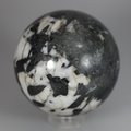 Black Tourmaline with White Quartz Sphere ~7cm