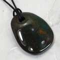 Bloodstone Pendant & Wax Cotton Cord ~42mm