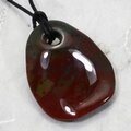 Bloodstone Pendant & Wax Cotton Cord ~42mm