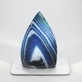 Blue Agate Crystal Flame ~74x46mm