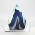 Blue Agate Crystal Flame ~78x52mm