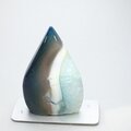 Blue Agate Crystal Flame ~80x52mm