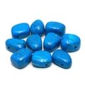 Blue Howlite Drilled Tumble Stone