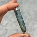 Blue Kyanite Healing Crystal 925 Silver Pendant ~59mm