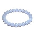 Blue Lace Agate 8mm Round Bead Bracelet