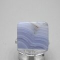 Blue Lace Agate Polished Tile ~27x26mm