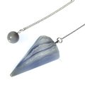Blue Lace Agate Crystal Pendulum