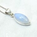 Blue Moonstone 925 Silver Marquis Pendant ~19mm