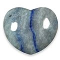 Blue Quartz Crystal Heart ~45mm