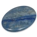 Blue Quartz Palm Stone ~70x50mm