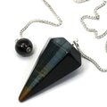 Blue Tiger Eye Crystal Pendulum