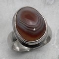 Botswana Agate & Silver Ring ~6.75 US / N UK