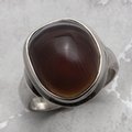 Botswana Agate & Silver Ring ~8.5 US / R UK