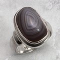 Botswana Agate & Silver Ring ~9 US / Q - 0.5 UK