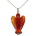 Carnelian Angel Pendant - 30mm