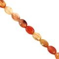 Carnelian Crystal Beads - 20mm Flat Oval