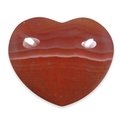 Carnelian Crystal Heart ~40mm