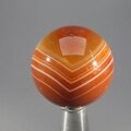 Carnelian Red Banded Agate Crystal Sphere ~30mm