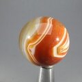 Carnelian Red Banded Agate Crystal Sphere ~30mm