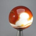 Carnelian Red Banded Agate Crystal Sphere ~40mm