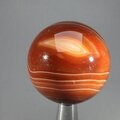 Carnelian Red Banded Agate Crystal Sphere ~40mm