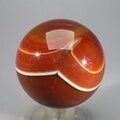Carnelian Red Banded Agate Crystal Sphere ~50mm