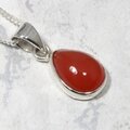Carnelian Teardrop 925 Silver Pendant ~13mm