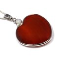 Carnelian Two Stone Heart Pendant