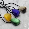 Cat's Eye Drilled Tumble Stone Necklaces - 4 pack