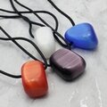 Cat's Eye Drilled Tumble Stone Necklaces - 4 pack