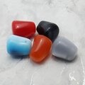 Cat's Eye Drilled Tumble stone Pendants - 5 pack