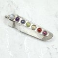 Chakra Quartz Wand 925 Silver Pendant ~63mm