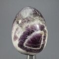 Chevron Amethyst Crystal Egg ~48mm