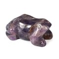 Chevron Amethyst Crystal Frog