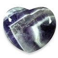 Chevron Amethyst Crystal Heart ~45mm