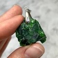 Chromian Diopside Healing Crystal 925 Silver Pendant ~28mm