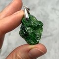 Chromian Diopside Healing Crystal 925 Silver Pendant ~32mm
