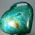 Chrysocolla & Malachite Polished Heart ~94x84mm